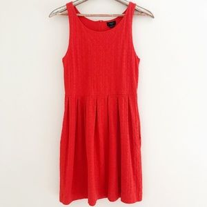 Anthropologie Deletta Orange Sleeveless Lace Dress